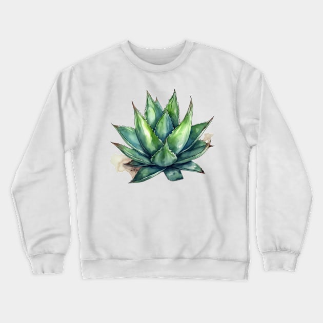 Desert Aloe Plant Crewneck Sweatshirt by Young Inexperienced 